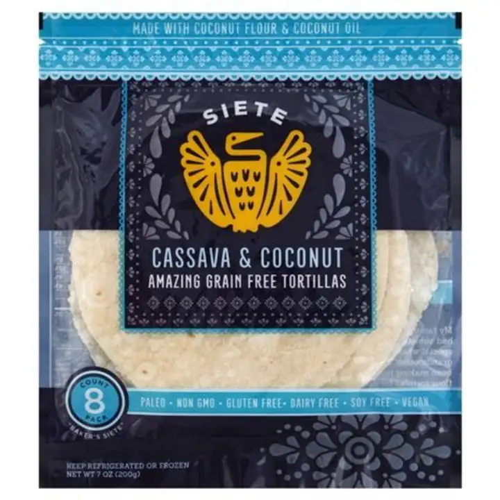 Order Siete Tortillas, Grain Free, Cassava & Coconut, 8 Pack - 7 Ounces food online from Whole Foods Co-Op Denfeld store, Duluth on bringmethat.com