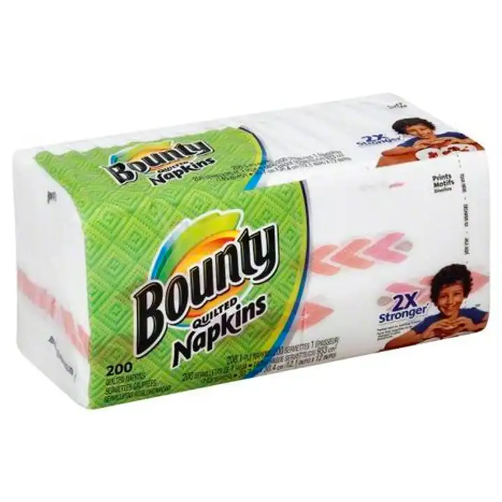 Order Bounty Napkins, Quilted, Prints, 1-Ply - 200 Count food online from Holiday farms store, Roslyn Heights on bringmethat.com