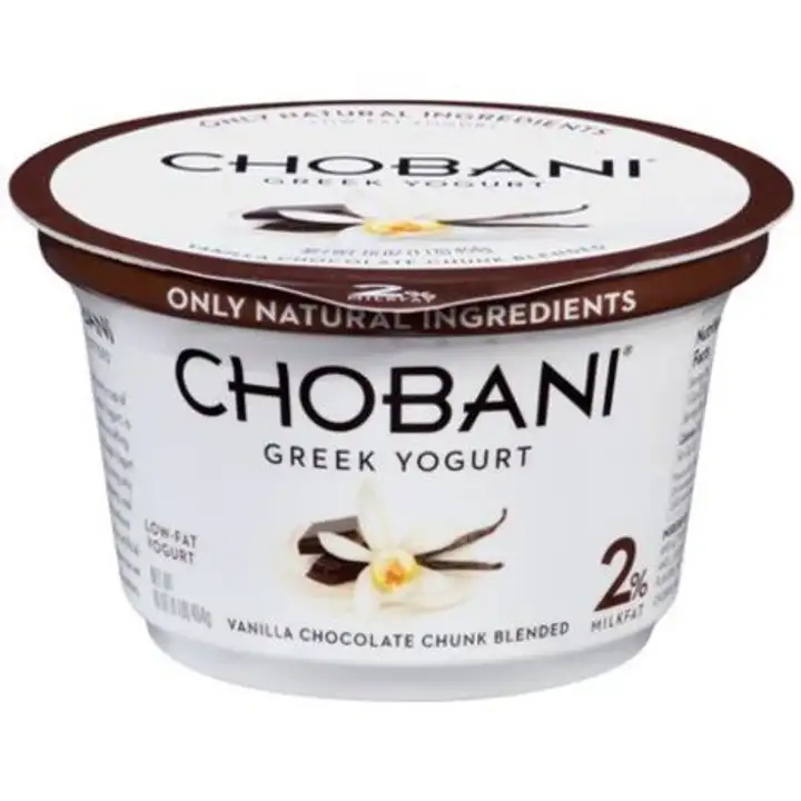 Order Chobani 2% Milk Fat Vanilla Chocolate Greek Yogurt - 16 Ounces food online from Meats Supreme store, Brooklyn on bringmethat.com