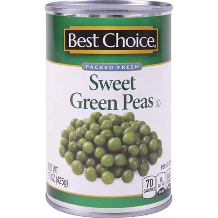 Order Best Choice Sweet Green Peas - 15 Ounces food online from Fligner Market store, Lorain on bringmethat.com