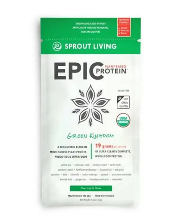 Order Sprout Living Epic Green Kingdom Protein Packet - 35 Grams food online from Whole Foods Co-Op Denfeld store, Duluth on bringmethat.com