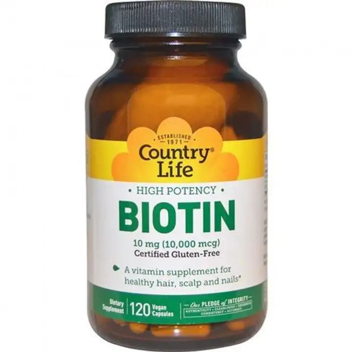 Order Country Life Biotin High Potency 10 mg Vegan Capsules - 120 Count food online from Whole Foods Co-Op Denfeld store, Duluth on bringmethat.com