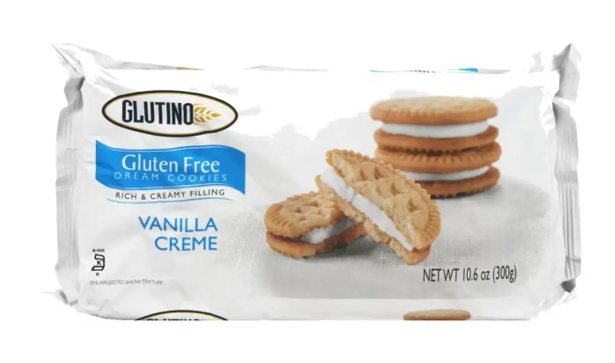Order Glutino Cookies, Vanilla Creme, Gluten Free - 10.6 Ounces food online from Whole Foods Co-Op Denfeld store, Duluth on bringmethat.com