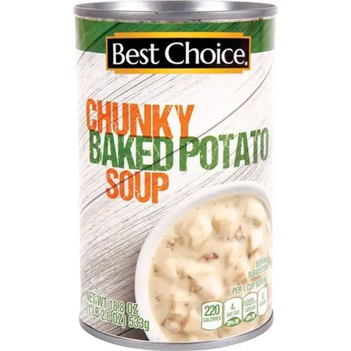 Order Best Choice Chunky Baked Potato Soup - 18.8 Ounces food online from Fligner Market store, Lorain on bringmethat.com