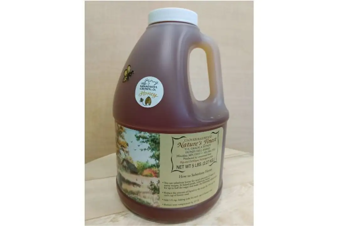 Order Honey Hill Farms Basswood Clover Honey 5 lb. food online from Whole Foods Co-Op Denfeld store, Duluth on bringmethat.com