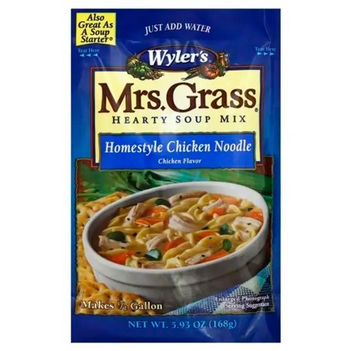 Order Mrs Grass Soup Mix, Hearty, Homestyle Chicken Noodle - 5 Ounces food online from Fligner Market store, Lorain on bringmethat.com