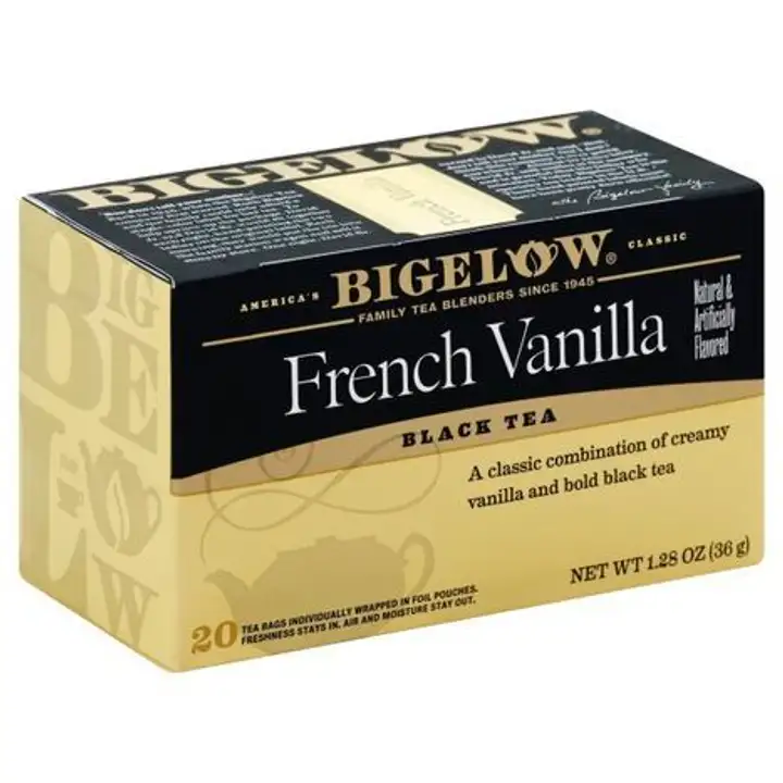 Order Bigelow Black Tea, French Vanilla, Bags - 20 Bags food online from Novato Harvest Market store, Novato on bringmethat.com