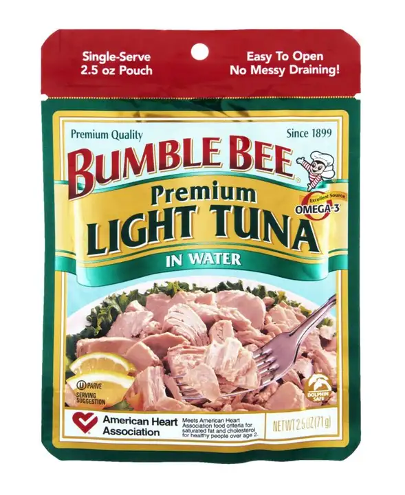 Order Bumble Bee Tuna, Premium Light, in Water - 2.5 Ounces food online from Holiday farms store, Roslyn Heights on bringmethat.com