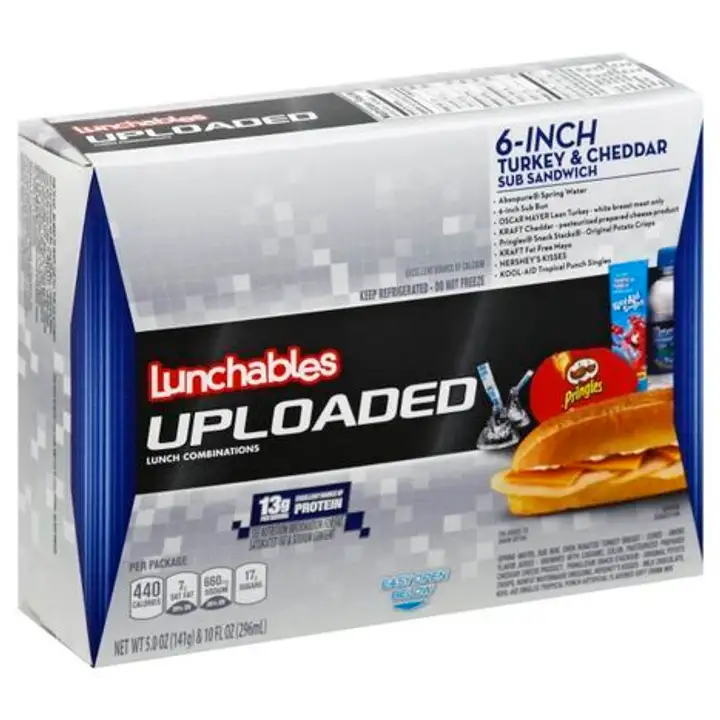 Order Lunchables Uploaded Lunch Combinations, Turkey & Cheddar Sub Sandwich, 6-Inch - 15 Ounces food online from Novato Harvest Market store, Novato on bringmethat.com