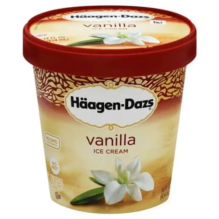 Order Haagen Dazs Ice Cream, Vanilla - 16 Ounces food online from Novato Harvest Market store, Novato on bringmethat.com