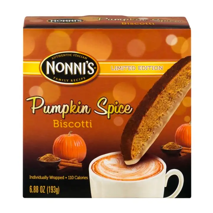Order Nonnis Biscotti, Pumpkin Spice - 6.88 Ounces food online from Whole Foods Co-Op Denfeld store, Duluth on bringmethat.com