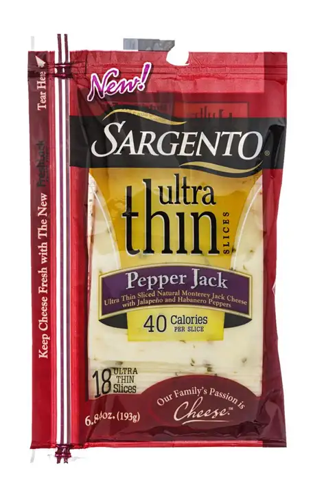 Order Sargento Cheese Slices, Ultra Thin, Pepper Jack - 6.84 Ounces food online from Holiday farms store, Roslyn Heights on bringmethat.com