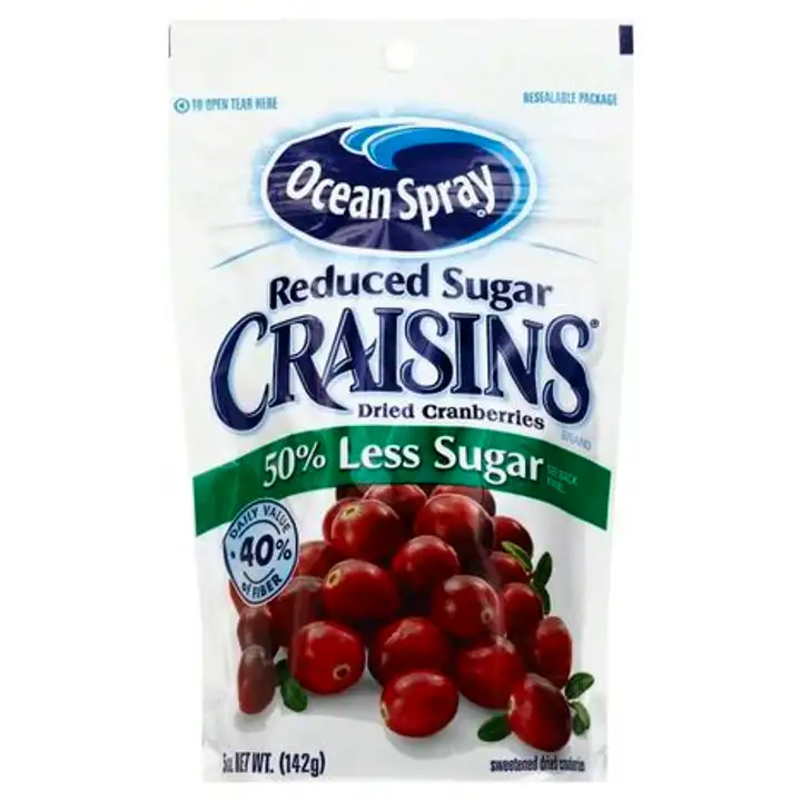 Order Ocean Spray Craisins Dried Cranberries, Reduced Sugar - 5 Ounces food online from Holiday farms store, Roslyn Heights on bringmethat.com