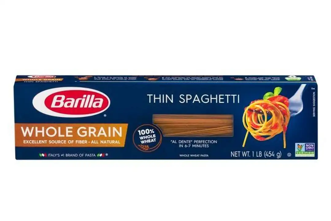 Order Barilla Thin Spaghetti, Whole Grain - 16 Ounces food online from Fligner Market store, Lorain on bringmethat.com