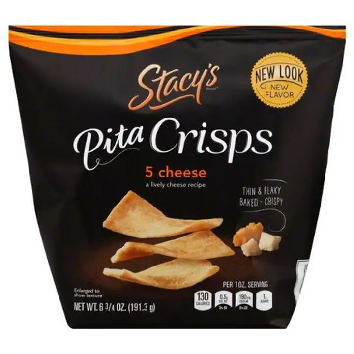 Order Stacys Pita Crisps, 5 Cheese - 6.75 Ounces food online from Novato Harvest Market store, Novato on bringmethat.com