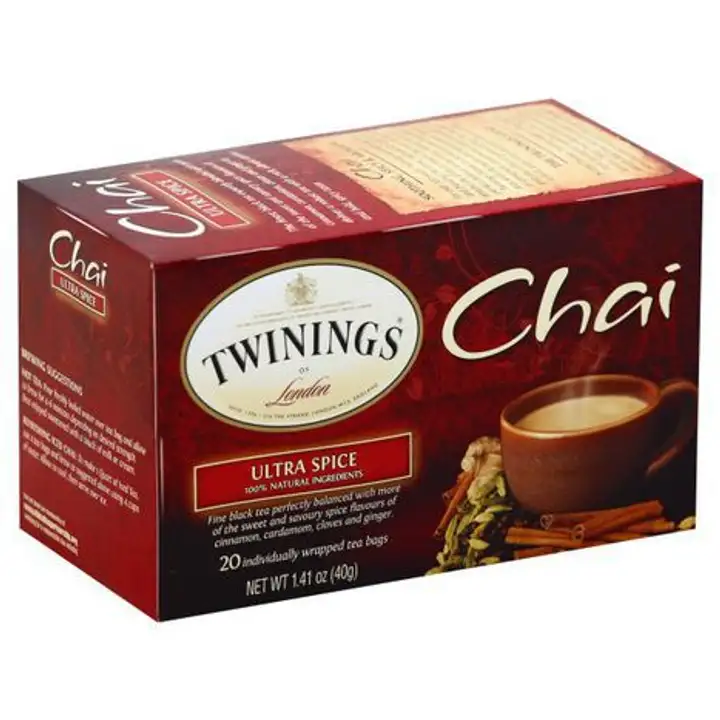 Order Twinings Chai, Ultra Spice, Bags - 20 Bags food online from Novato Harvest Market store, Novato on bringmethat.com