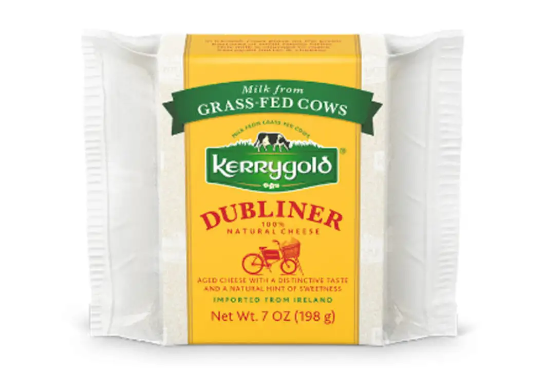 Order Kerrygold Cheese, 100% Natural, Dubliner - 7 Ounces food online from Holiday farms store, Roslyn Heights on bringmethat.com