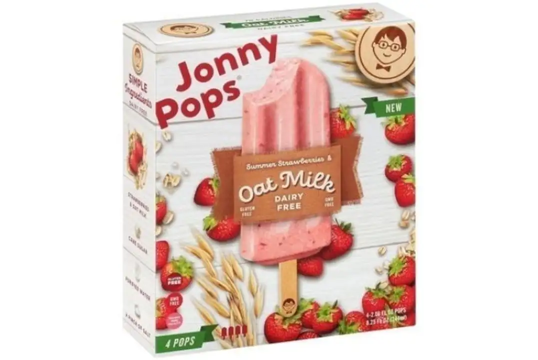 Order Jonnypops Pops, Summer Strawberries & Oat Milk, Dairy Free - 4 Each food online from Whole Foods Co-Op Denfeld store, Duluth on bringmethat.com