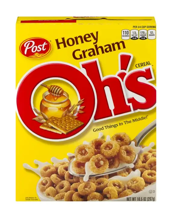 Order Ohs Cereal, Honey Graham - 10.5 Ounces food online from Novato Harvest Market store, Novato on bringmethat.com