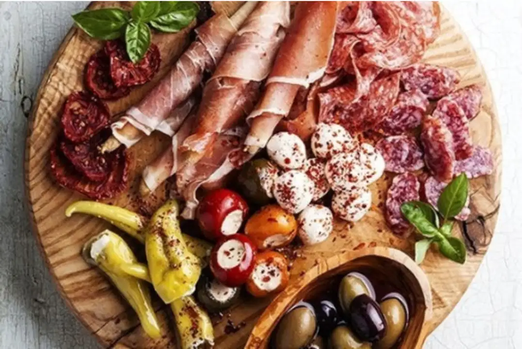 Order Hot Antipasto - 16 Inches food online from Meats Supreme store, Brooklyn on bringmethat.com