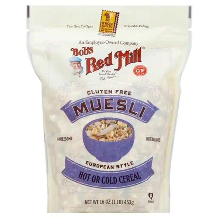 Order Bob's Red Mill Muesli, Gluten Free, European Style - 16 Ounces food online from Holiday farms store, Roslyn Heights on bringmethat.com