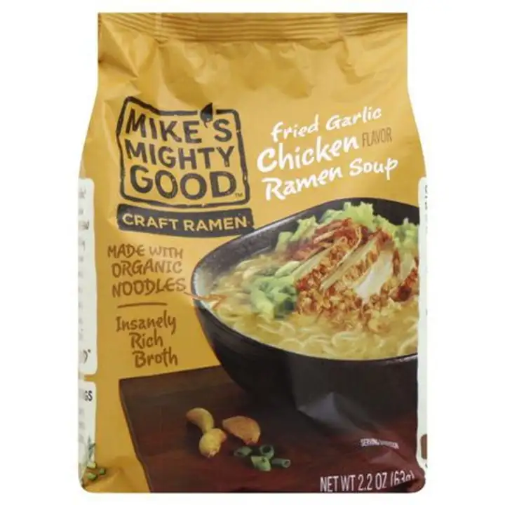 Order Mikes Mighty Good Craft Ramen Ramen Soup, Fried Garlic Chicken - 2.2 Ounces food online from Whole Foods Co-Op Denfeld store, Duluth on bringmethat.com