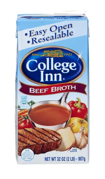 Order College Inn Broth, Beef - 32 Ounces food online from Meats Supreme store, Brooklyn on bringmethat.com