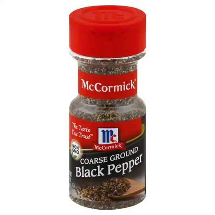 Order McCormick Pepper, Black, Coarse Ground - 1.5 Ounces food online from Fligner Market store, Lorain on bringmethat.com