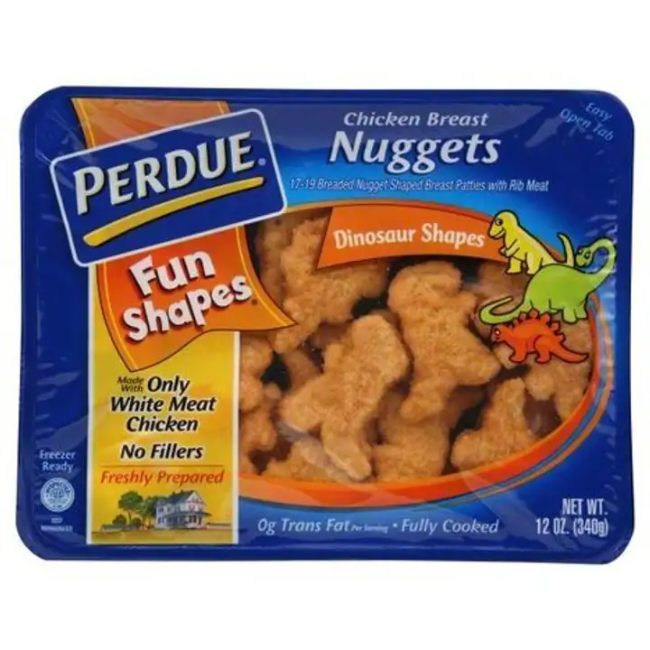 Order Perdue Fun Shapes Chicken Breast Nuggets, Dinosaur Shapes - 12 Ounces food online from Holiday farms store, Roslyn Heights on bringmethat.com