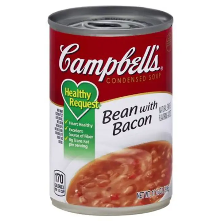 Order Campbells Condensed Soup, Bean with Bacon - 11.25 Ounces food online from Fligner Market store, Lorain on bringmethat.com