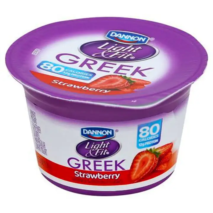 Order Light & Fit Yogurt, Greek, Nonfat, Strawberry - 5.3 Ounces food online from Holiday farms store, Roslyn Heights on bringmethat.com