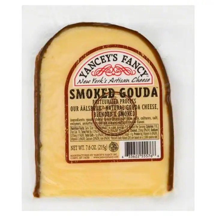 Order Yanceys Fancy Cheese, Pasteurized Process, Smoked Gouda - 7.6 Ounces food online from Holiday farms store, Roslyn Heights on bringmethat.com