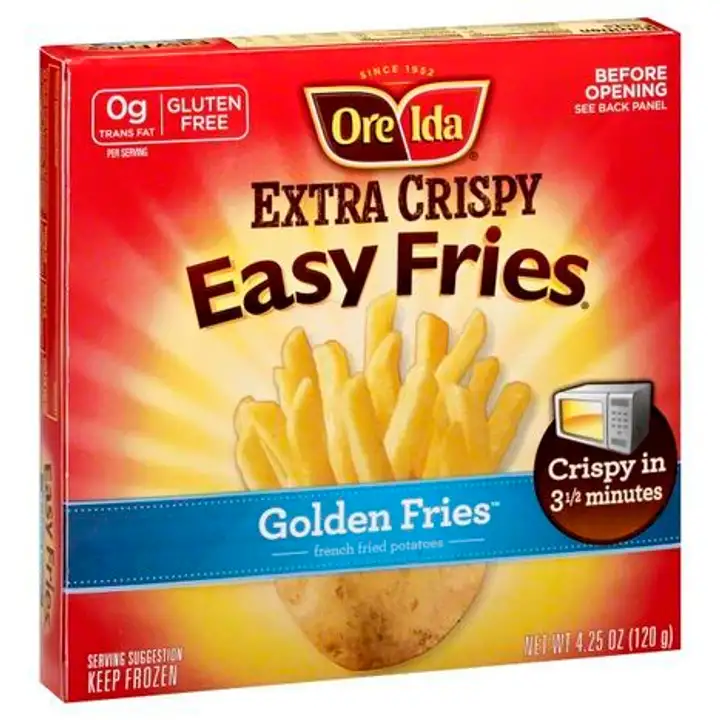 Order Ore Ida Easy Fries Golden Fries, Extra Crispy - 4.25 Ounces food online from Holiday farms store, Roslyn Heights on bringmethat.com