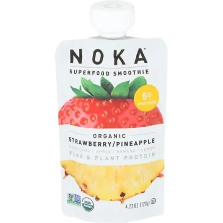 Order Noka Smoothie, Superfood, Organic, Strawberry/Pineapple - 4.22 Ounces food online from Whole Foods Co-Op Denfeld store, Duluth on bringmethat.com