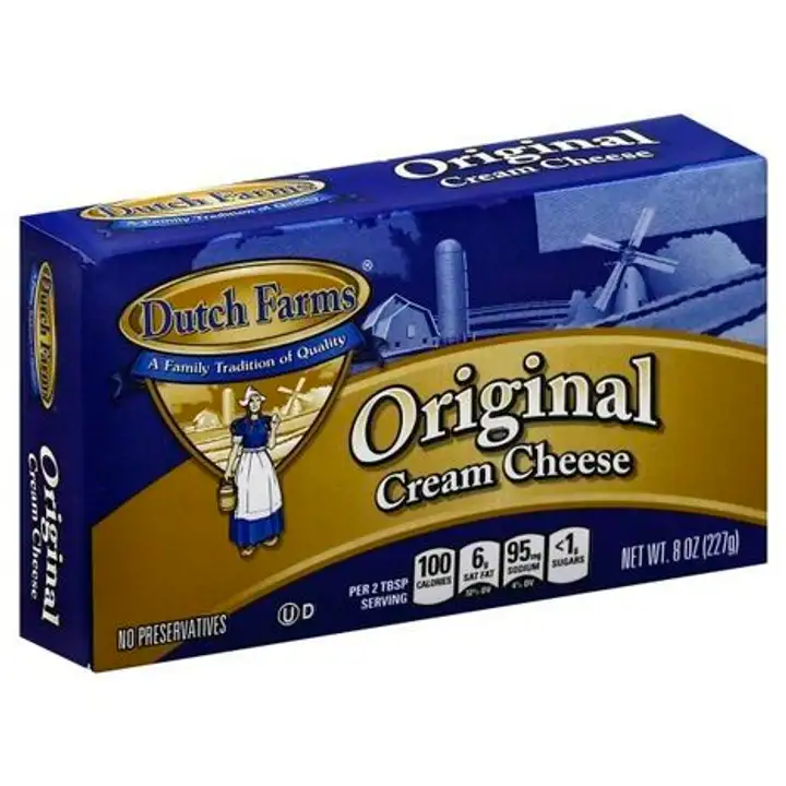 Order Dutch Farms Cream Cheese, Original - 8 Ounces food online from Fligner Market store, Lorain on bringmethat.com
