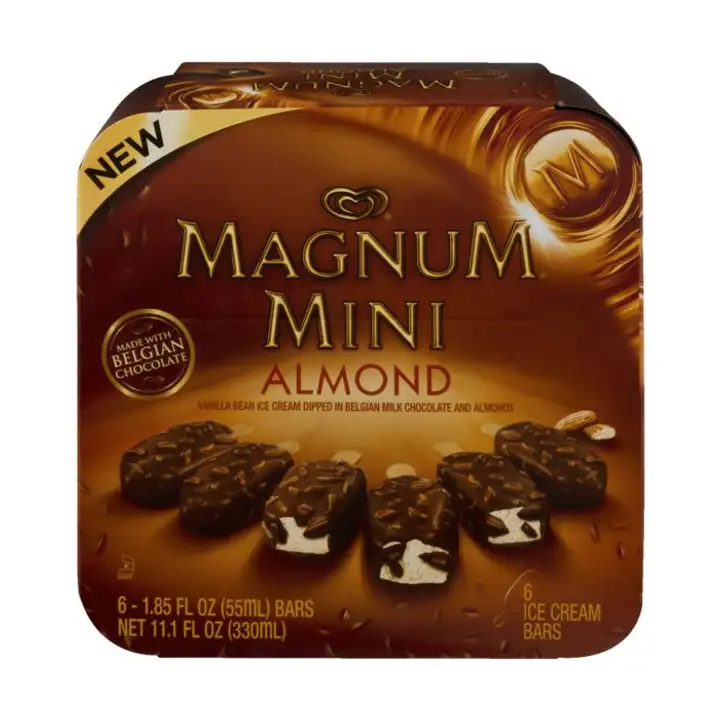 Order Magnum Ice Cream Bars, Almond, Mini - 6 Each food online from Holiday farms store, Roslyn Heights on bringmethat.com