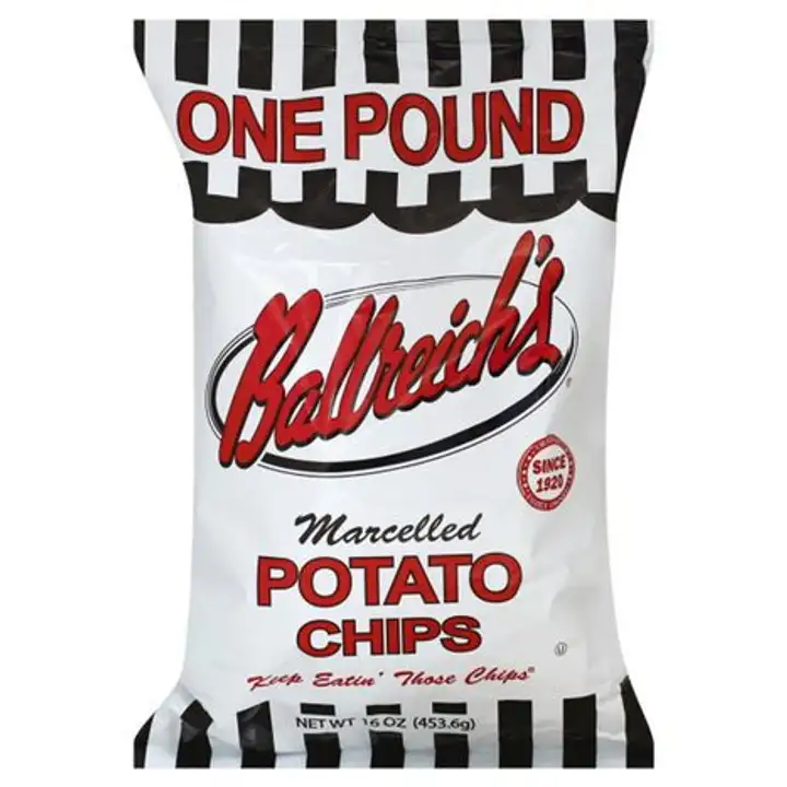 Order Ballreichs Potato Chips, Marcelled - 16 Ounces food online from Fligner Market store, Lorain on bringmethat.com