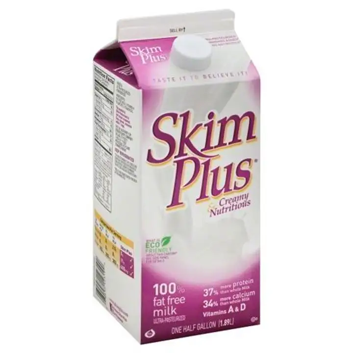 Order Skim Plus Milk, 100% Fat Free - 0.5 Gallons food online from Holiday farms store, Roslyn Heights on bringmethat.com