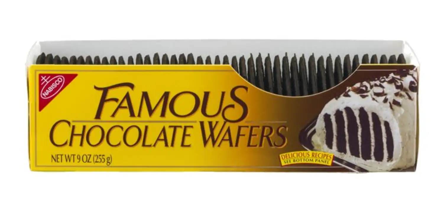 Order Nabisco Wafers, Famous, Chocolate - 9 Ounces food online from Holiday farms store, Roslyn Heights on bringmethat.com
