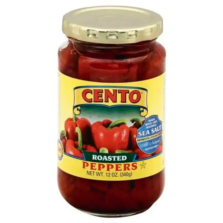 Order Cento Peppers, Roasted - 12 Ounces food online from Holiday farms store, Roslyn Heights on bringmethat.com