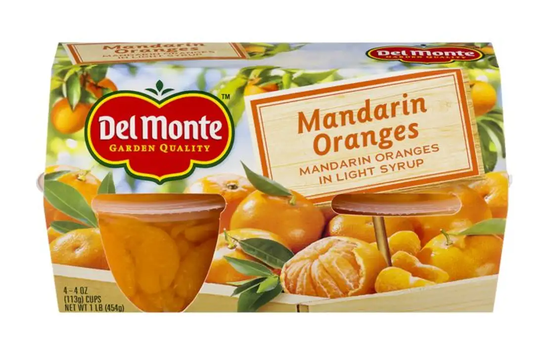 Order Del Monte Mandarin Oranges - 4 Count food online from Fligner Market store, Lorain on bringmethat.com
