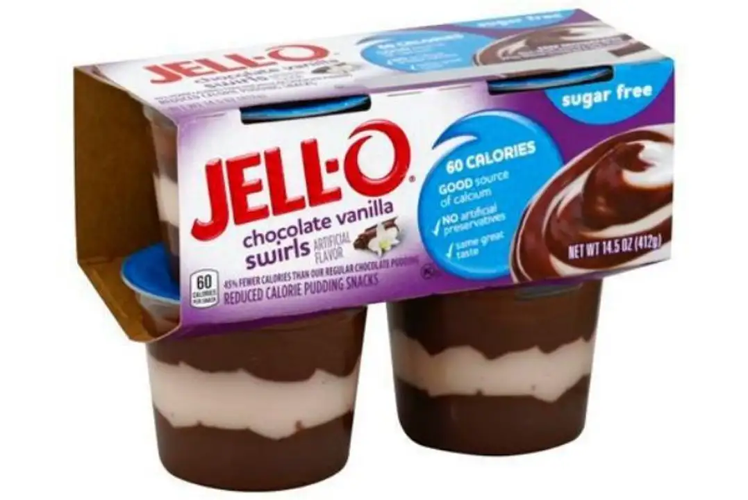 Order Jell O Pudding Snacks, Reduced Calorie, Sugar Free, Chocolate Vanilla Swirls - 14.5 Ounces food online from Novato Harvest Market store, Novato on bringmethat.com