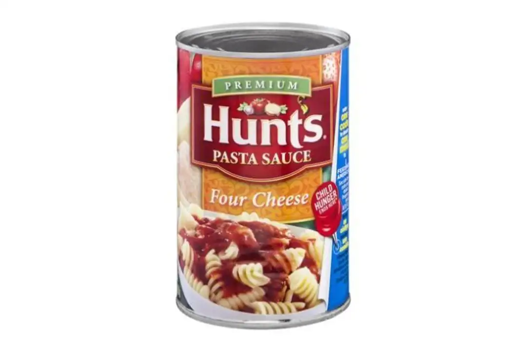 Order Hunts Pasta Sauce, Four Cheese - 24 Ounces food online from Fligner Market store, Lorain on bringmethat.com