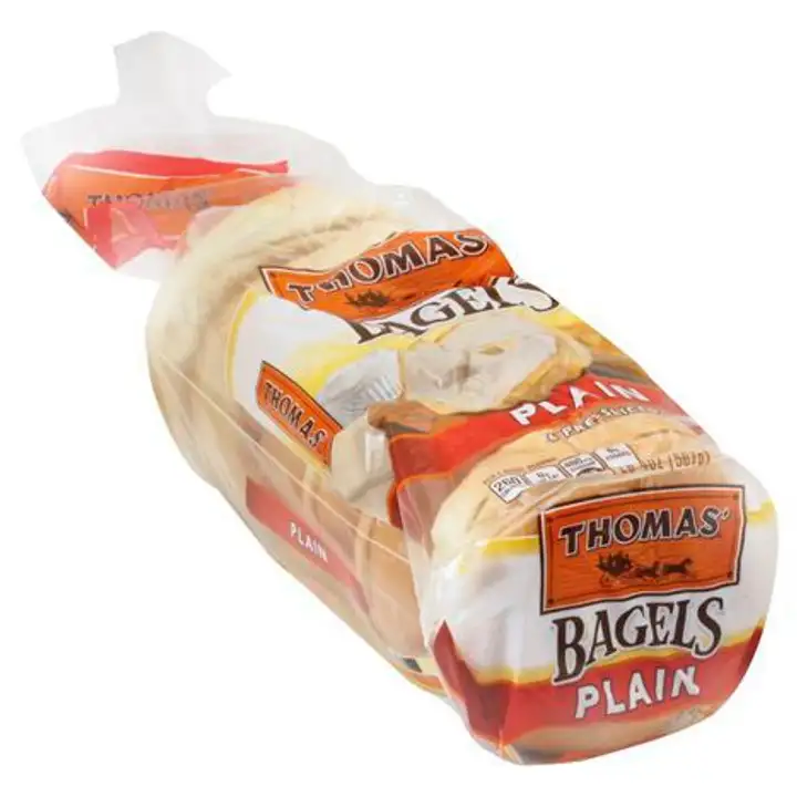 Order Thomas Bagels, Plain - 22 Ounces food online from Holiday farms store, Roslyn Heights on bringmethat.com