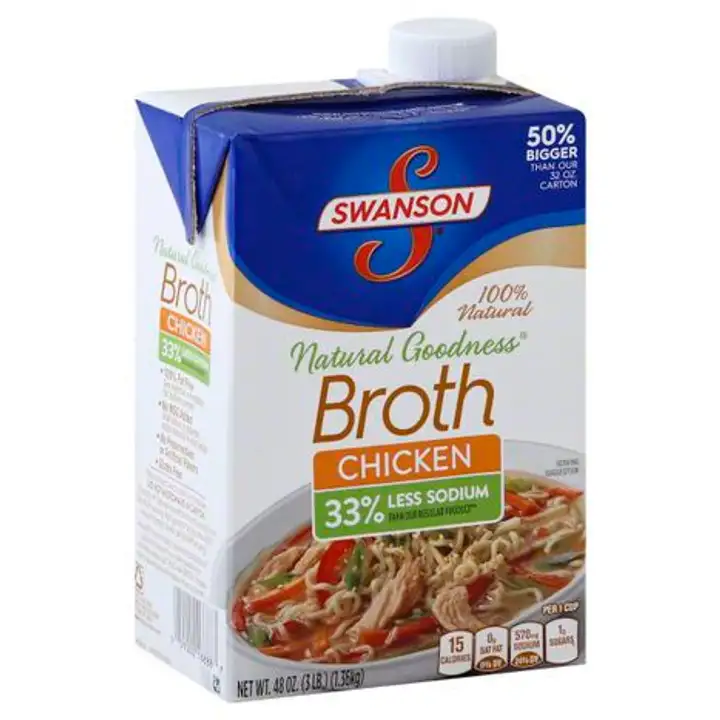 Order Swanson Natural Goodness Broth, Chicken - 48 Ounces food online from Novato Harvest Market store, Novato on bringmethat.com