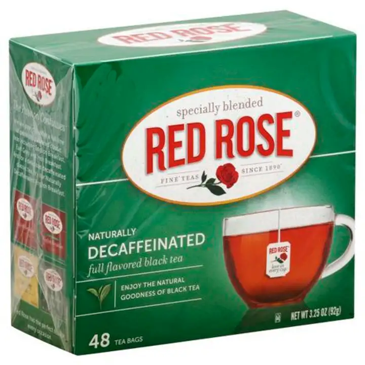 Order Red Rose Black Tea, Full Flavored, Naturally Decaffeinated, Bags - 48 Bags food online from Novato Harvest Market store, Novato on bringmethat.com