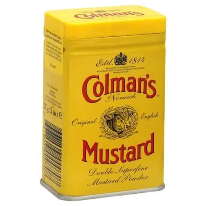 Order Colmans Double Superfine Mustard Powder, Original English - 2 Ounces food online from Fligner Market store, Lorain on bringmethat.com