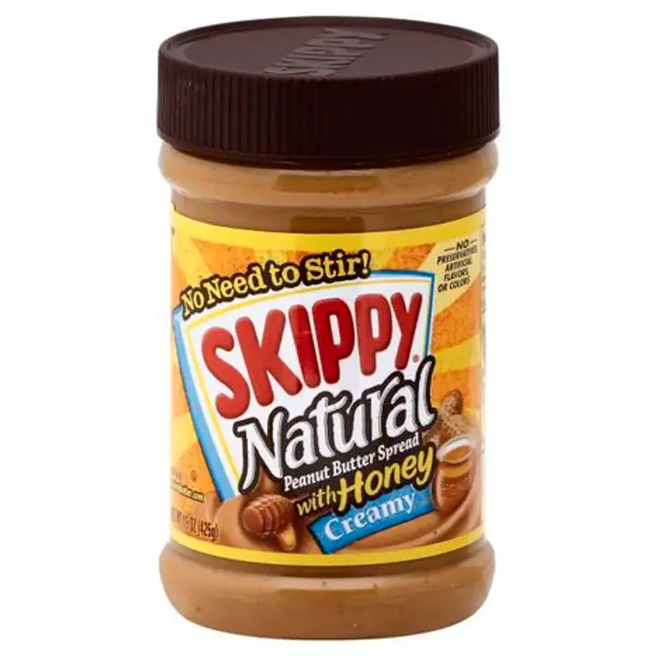 Order Skippy Natural Peanut Butter Spread, Creamy, with Honey - 15 Ounces food online from Novato Harvest Market store, Novato on bringmethat.com