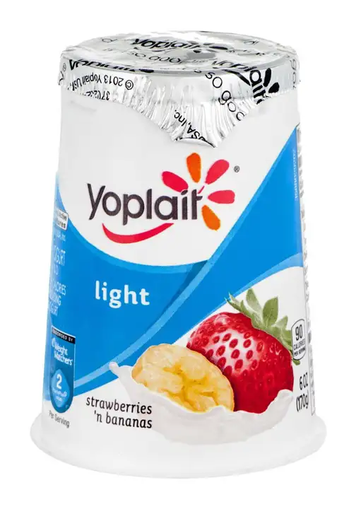 Order Yoplait Light Yogurt, Fat Free, Strawberries 'n Bananas - 6 Ounces food online from Fligner Market store, Lorain on bringmethat.com