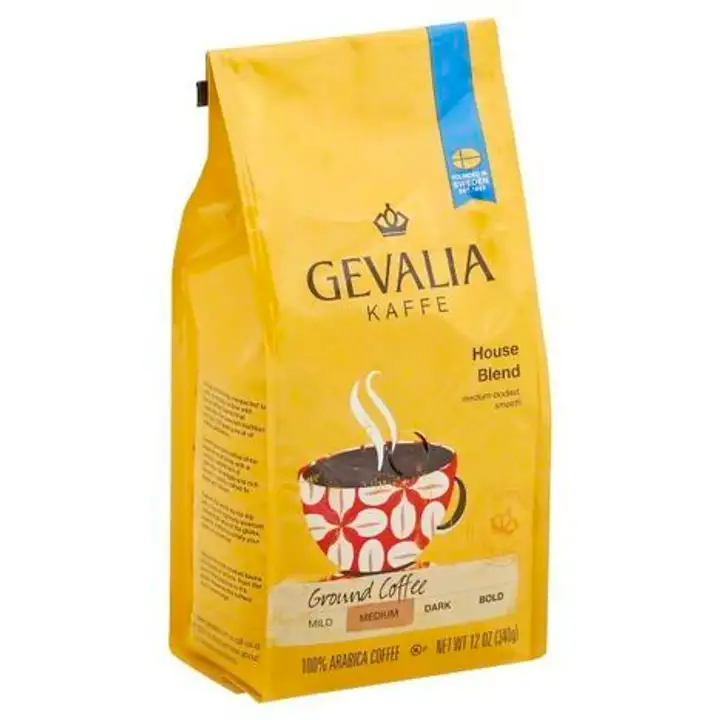 Order Gevalia Heritage Collection Coffee, 100% Arabica, Ground, Medium Roast, House Blend - 12 Ounces food online from Novato Harvest Market store, Novato on bringmethat.com